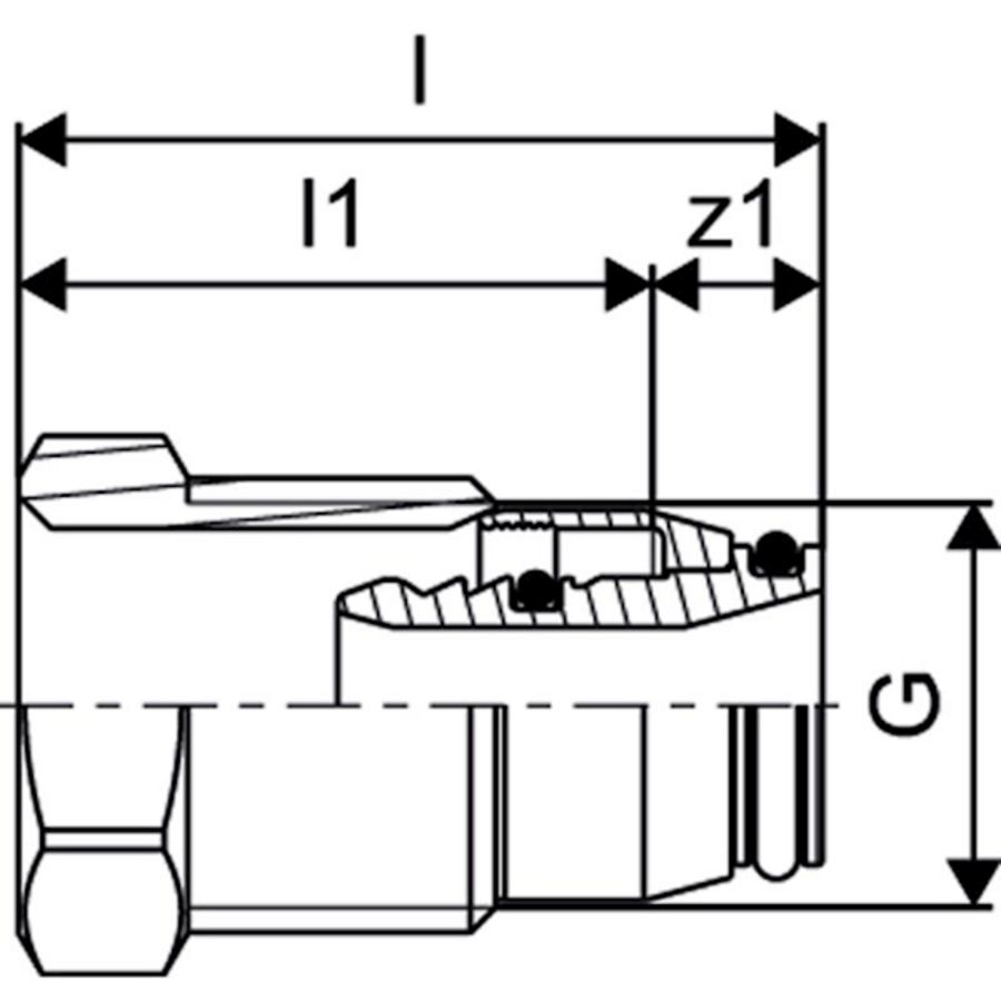 Schroefkoppeling MLC tbv Danfoss 16x2mm-1/2"bt. Uponor