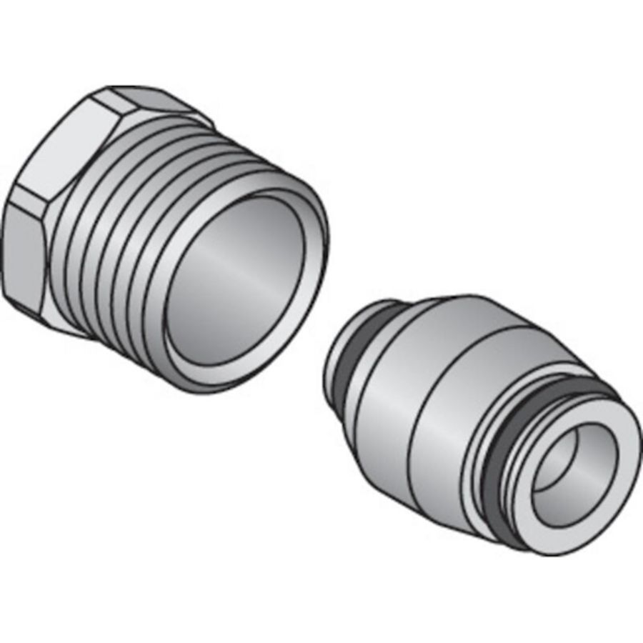 Schroefkoppeling MLC tbv Oventrop 16x2mm-1/2"bt. Uponor