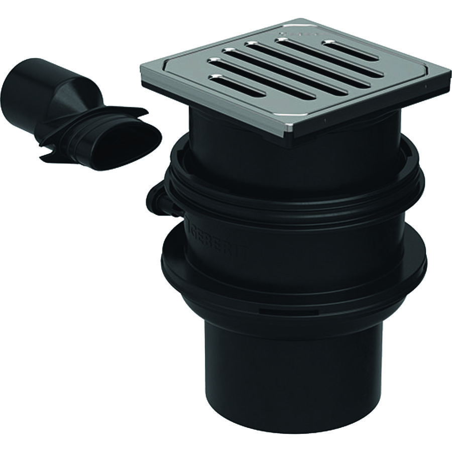 vloerput Varino 13x13cm vertcl.d110 d110mm d150mm Geberit