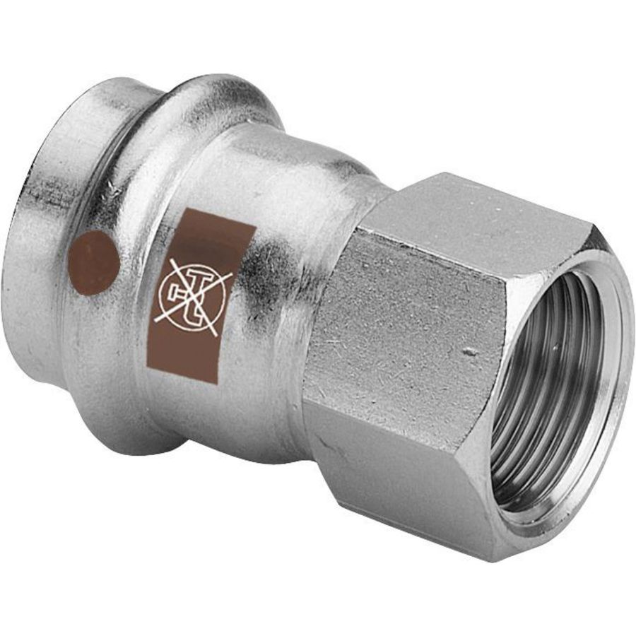 Schroefbus recht TEMPONOX persaansluiting RVS 42x1.1/2"bi.dr. 1712 Viega