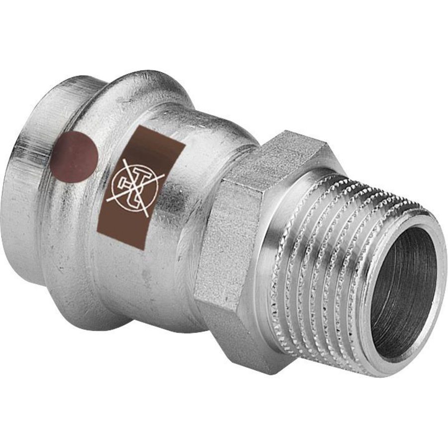 Puntstuk TEMPONOX persaansluiting RVS 42x1.1/2"bu.dr. 1711 Viega