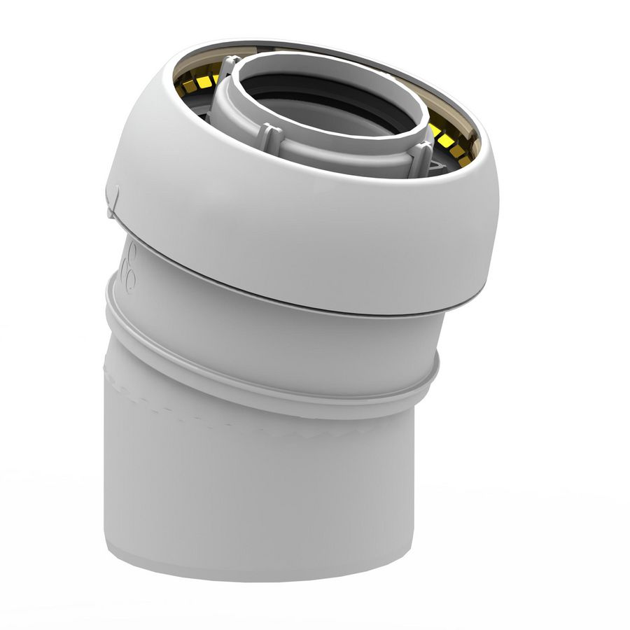 EasySafe Bocht PP Concentrisch 60/100 15° Burgerhout