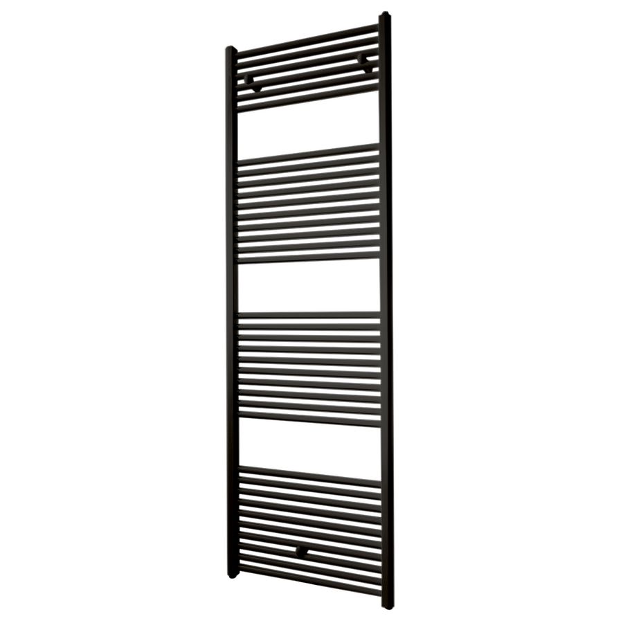Handdoekradiator LISA RECHT (1807mm) 1800x600mm mat zwart 4x1/2" aansl. 971W DRL