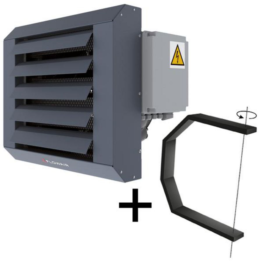 Flowair elektr. luchtverwarmer LEO EL-L GBS (8,8/16,3/22,8kW) 400V incl.  montagebeugel DRL