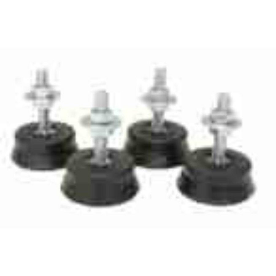 Zak a 4st. rubber voetdempers FVDCO 1x M8 bt. Castel Engineering