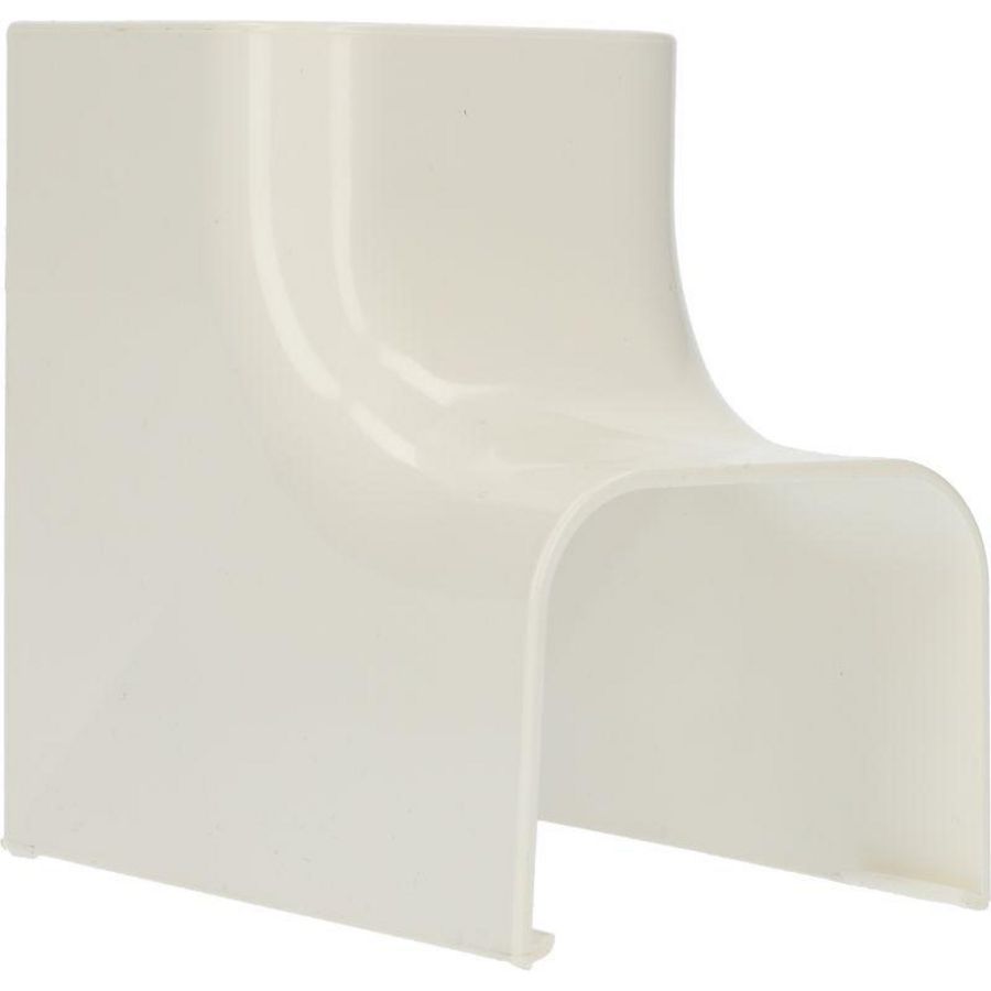Binnenbocht kort 90° 65x50mm wit PVC RAL9010 Canalit