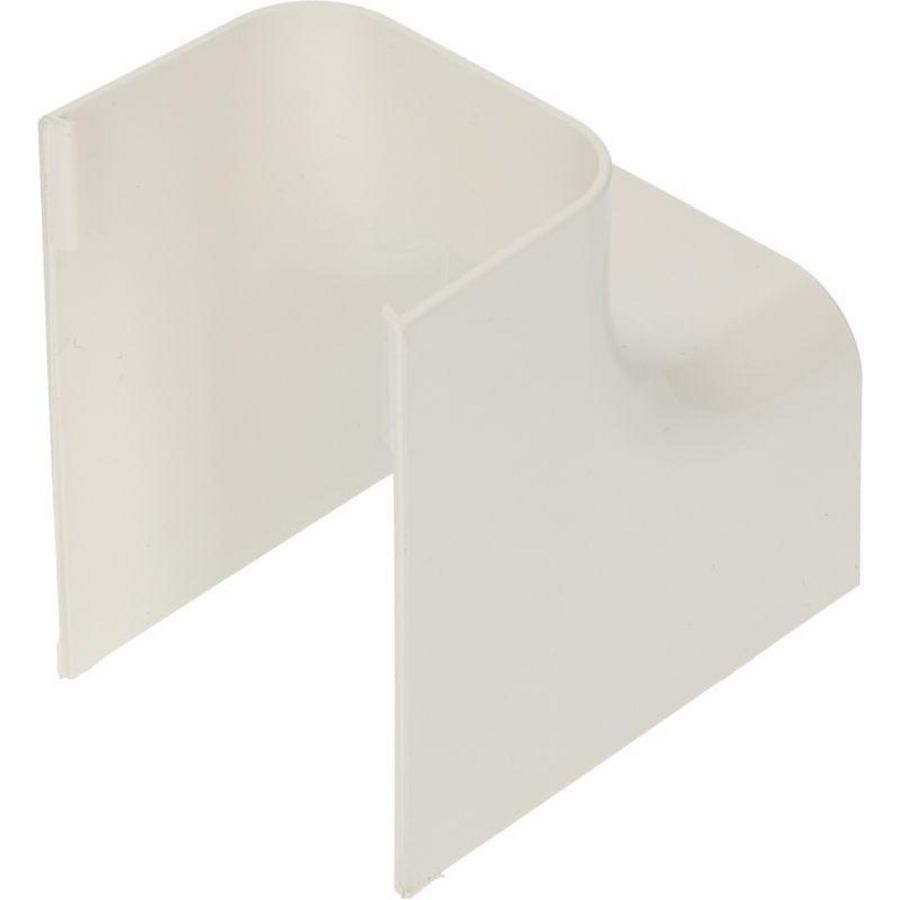 Binnenbocht kort 90° 65x50mm wit PVC RAL9010 Canalit