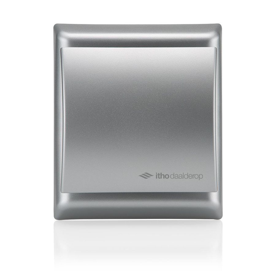Badkamer en toilet ventilator mat zilver BTVZ-N211T m. timer Itho Daalderop