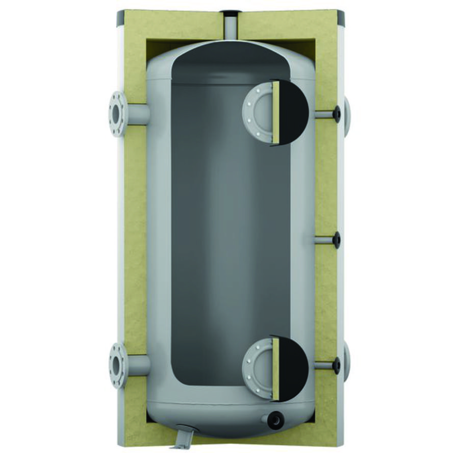 Buffervat CV 1500ltr. geisoleerd 4x flens DN125 PN16 Reflex