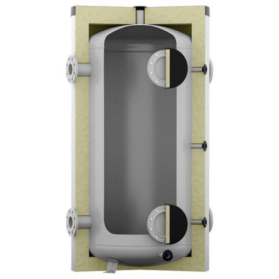 Buffervat CV 1000ltr. geisoleerd 4x flens DN125 PN16 Reflex