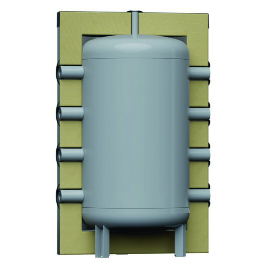 Buffervat STORATHERM HEAT MINI-H-200 3bar 200ltr. zilver tbv (hybride)warmtepomp Reflex