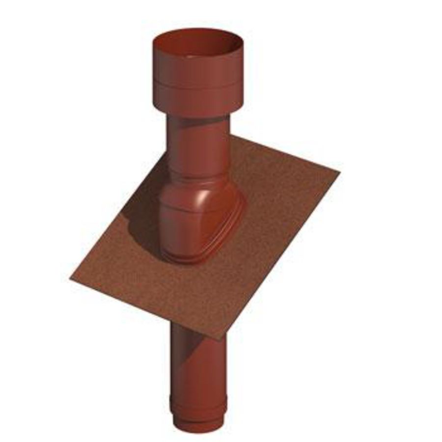 Ventilatiedakdoorvoer Ventub 131 1020mm natuurrood Ubbink