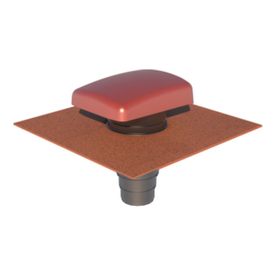 RVT 200 Ontluchtingspan Universeel natuurrood Ubiflex Ubbink
