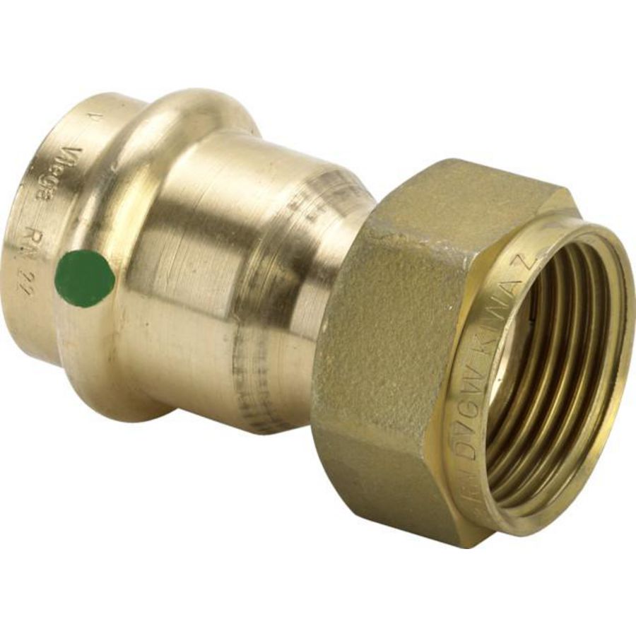 2-del. koppeling Sanpress brons 35x1.1/2" wartel Viega