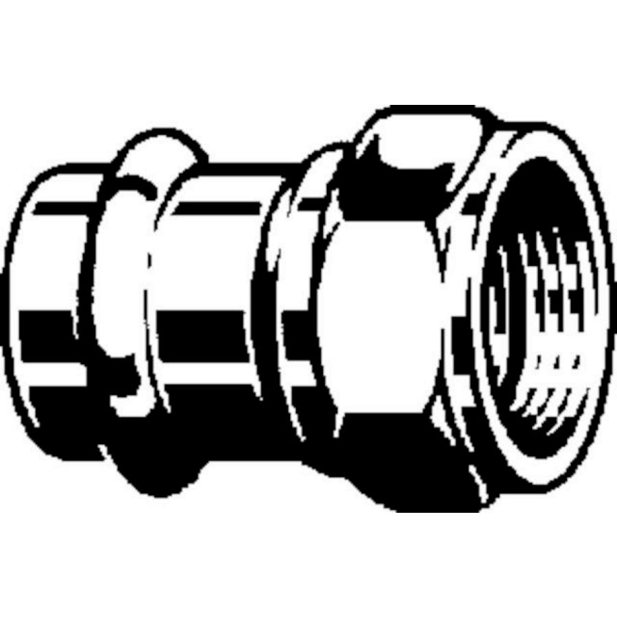 2-del. koppeling Sanpress brons 35x1.1/2" wartel Viega