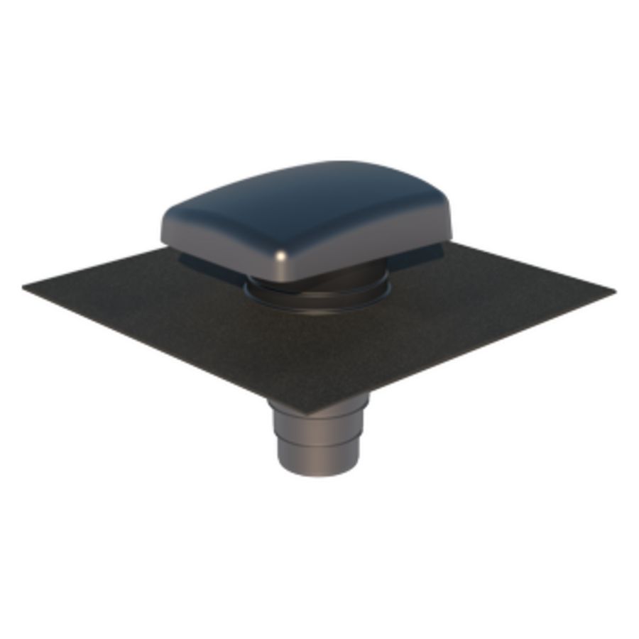 RVT 200 Ontluchtingspan Universeel grijs Ubiflex-zwart Ubbink