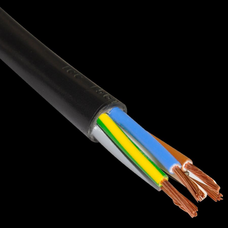 Rol a 100m. VMvL H05VV-F Eca 3G2,5 zwart -R100 DTC