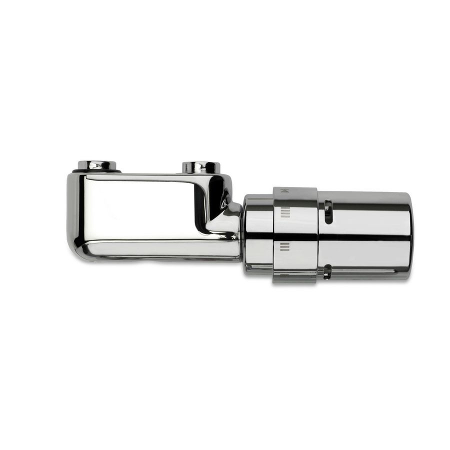Design-ventielset haaks 1/2"x1/2" MM chroom incl. thermostaatkop excl. knelsets VASCO