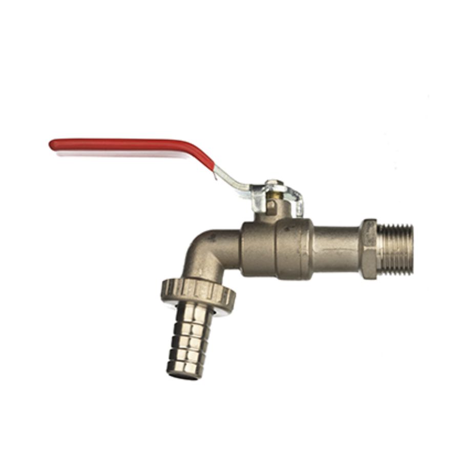Tapkraan kogel 3/4"bt. vernikkeld met hendel + tule BPE