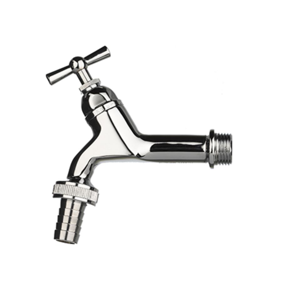 Tapkraan chroom krukbed. + slangwartel 1/2"bt. k BPE