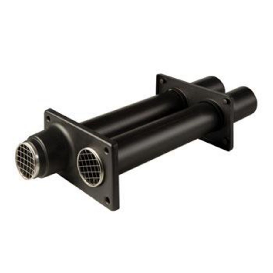 Muurdoorvoer HR Par PP/PP 80-80 600mm zwart incl. muurplaten Ubbink