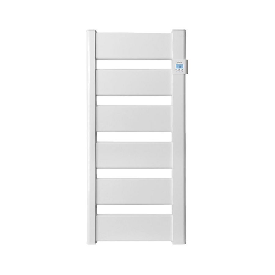 Elektr. aluminium badkamerradiator VERA 1085x531mm 750W wit RAL9010 met verlichte thermostaat MASTERWATT
