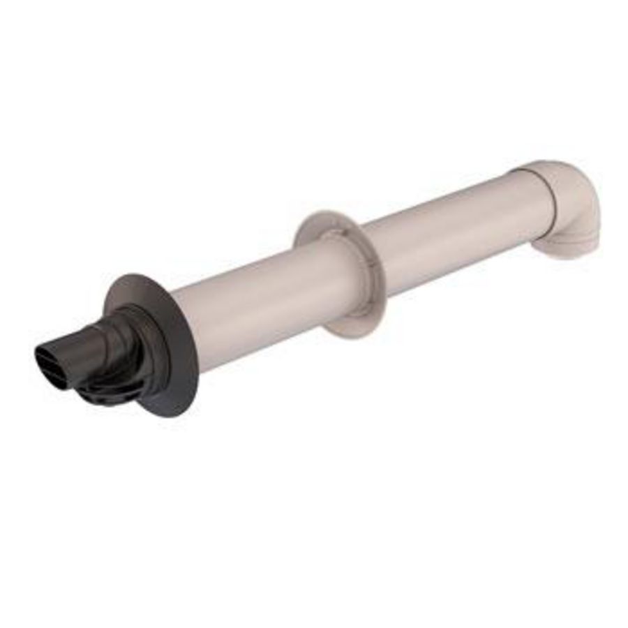 Muurdoorvoer Rolux 5H 60/100 concentrisch PP_KS met bocht 87° Ubbink