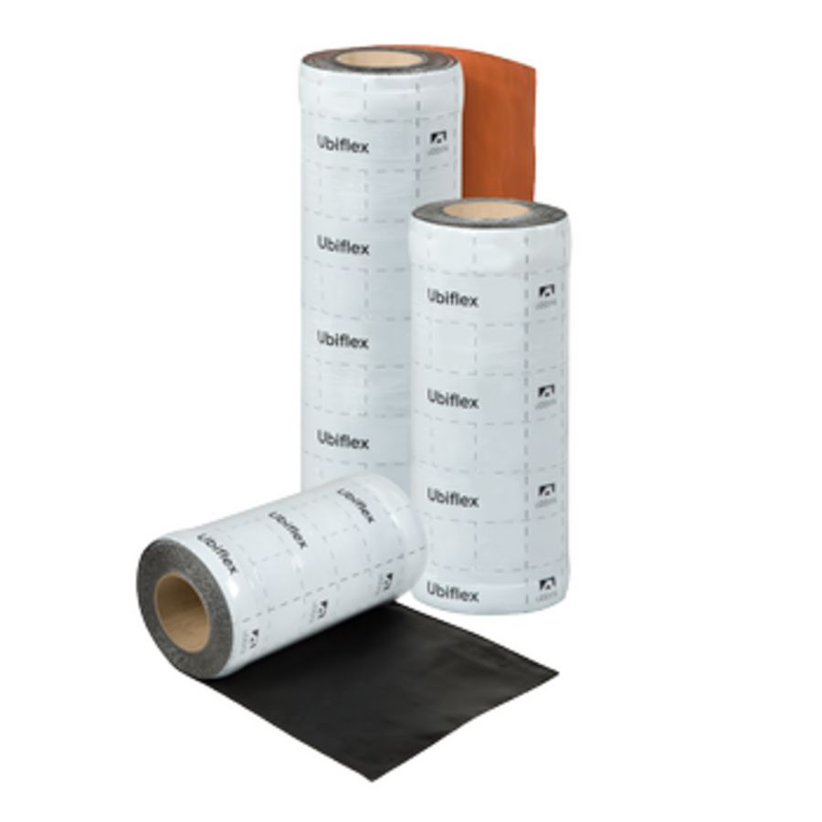 Rol a 5mtr. UBIFLEX FINIO loodvervanger 300mm zelfklevend zwart Ubbink