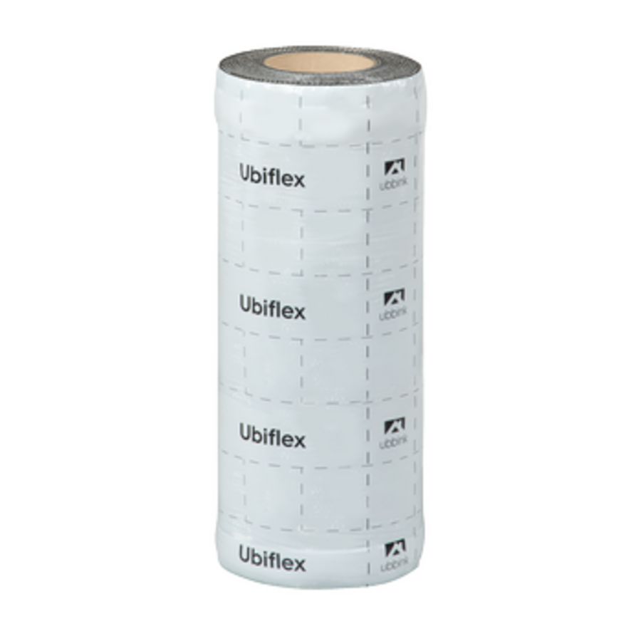 Rol a 5mtr. UBIFLEX FINIO loodvervanger 400mm zelfklevend zwart Ubbink