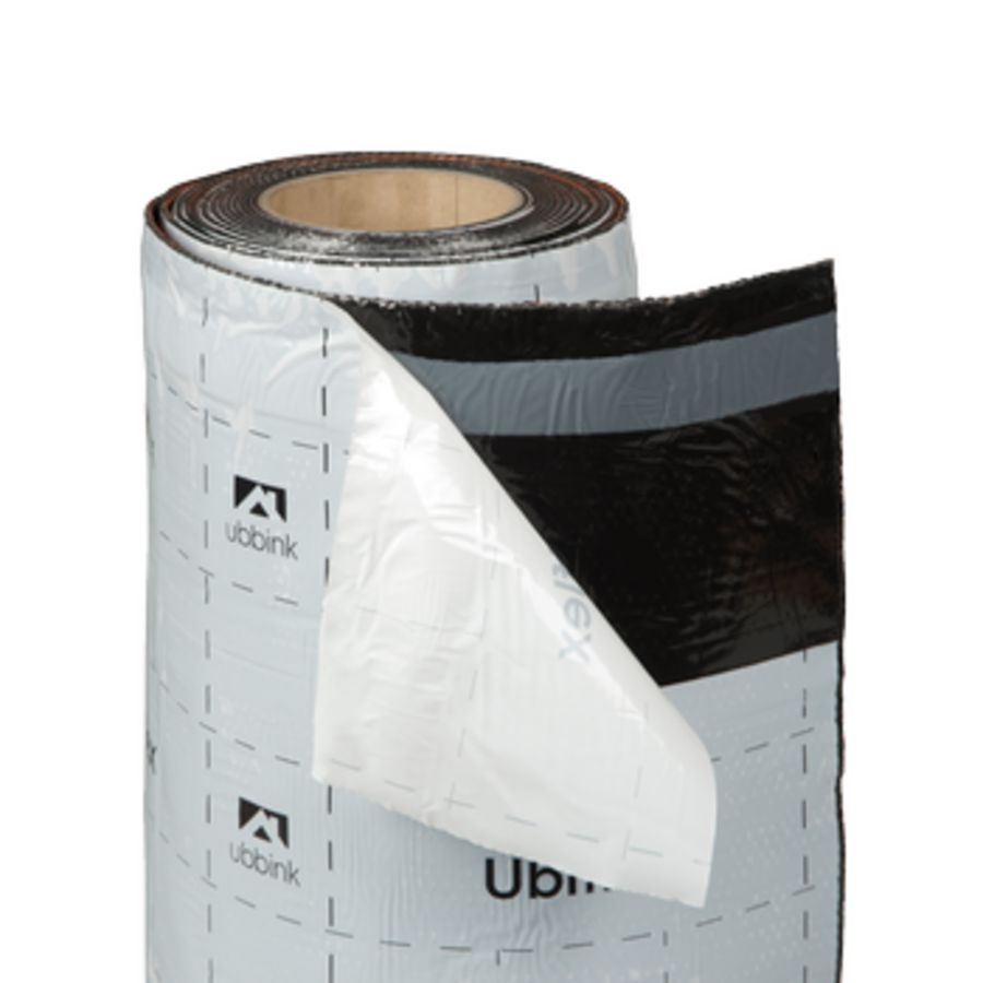 Rol a 5mtr. UBIFLEX FINIO loodvervanger 300mm zelfklevend zwart Ubbink