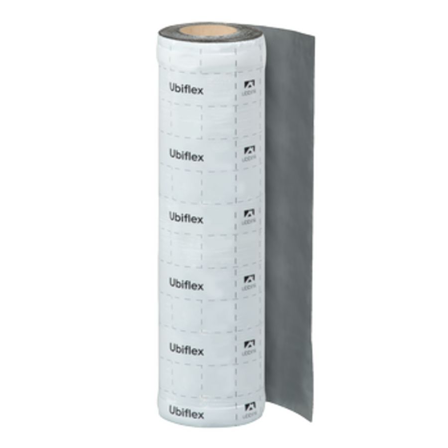 Rol a 5mtr. UBIFLEX FINIO loodvervanger 600mm zelfklevend grijs Ubbink
