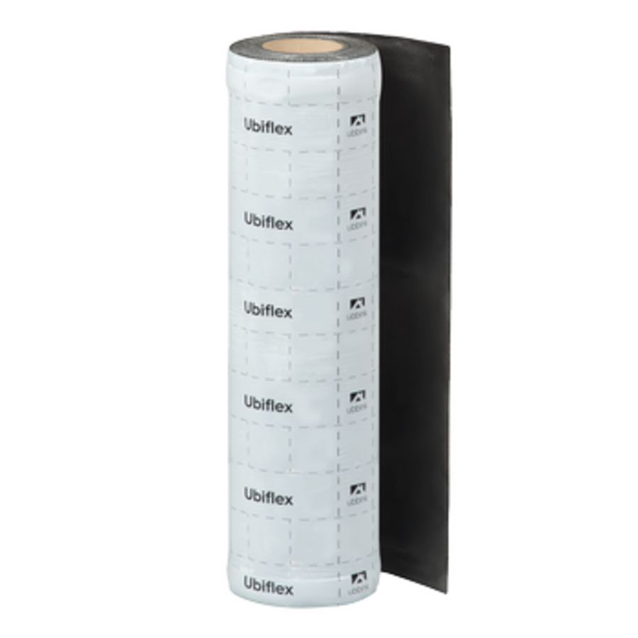 Rol a 5mtr. UBIFLEX FINIO loodvervanger 600mm zelfklevend zwart Ubbink