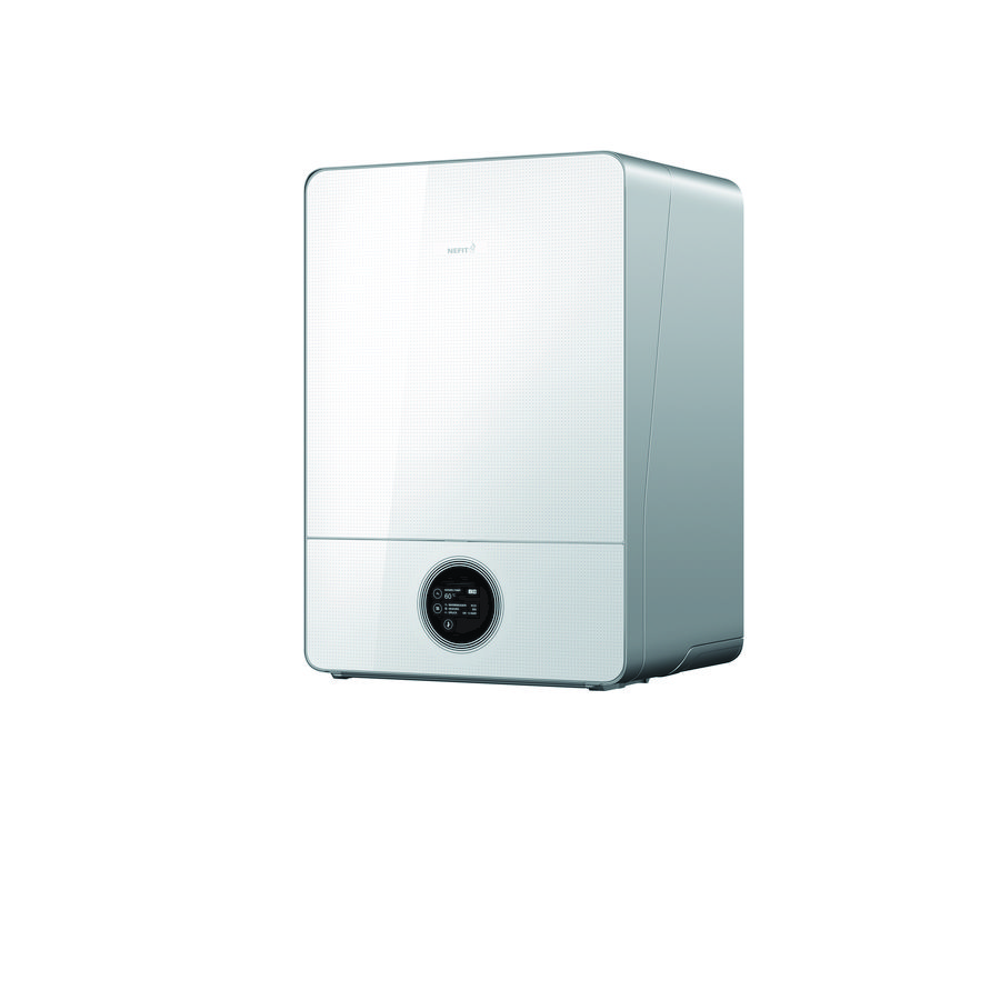 Gaswand soloKetel 9000I HR 25 wit incl. universele adapter Nefit