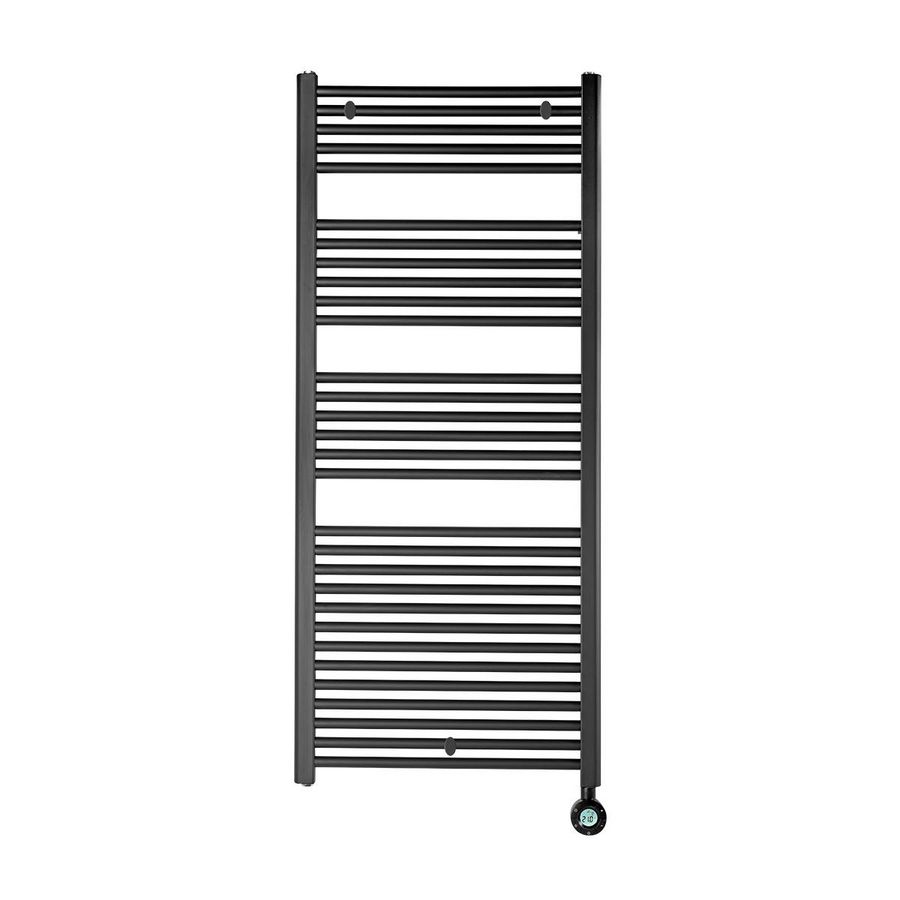 Elektr. handdoekradiator CALOR BLACK 500W 500x926mm snoer 1,2mtr + stekker incl. regeling MASTERWATT
