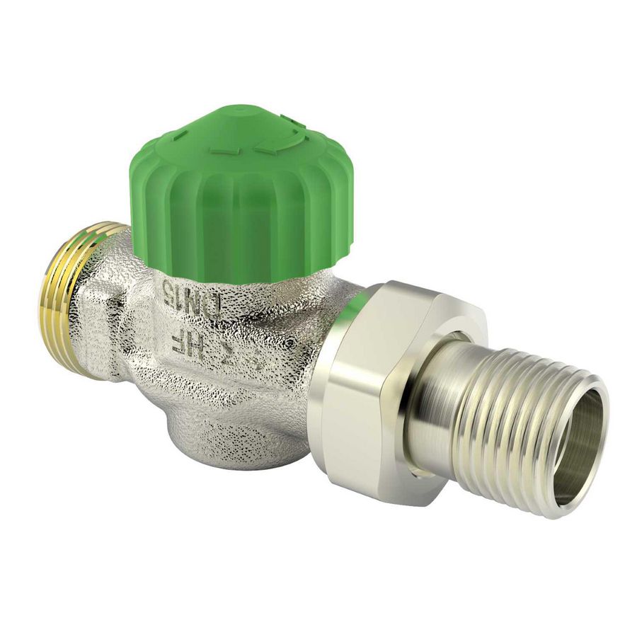 Afsluiter thermostatisch dynamisch ECLIPSE-300 DN15 1/2"x3/4"bu.dr. recht Heimeier