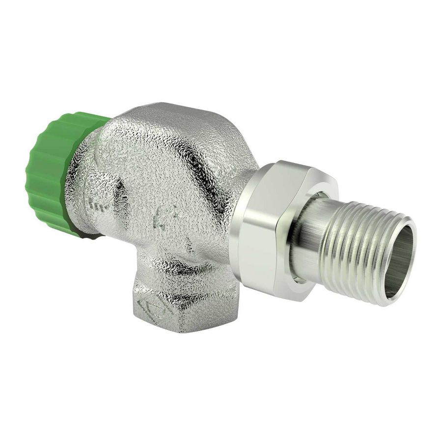 Afsluiter thermostatisch dynamisch ECLIPSE-300 DN15 1/2" haaks verkeerd Heimeier