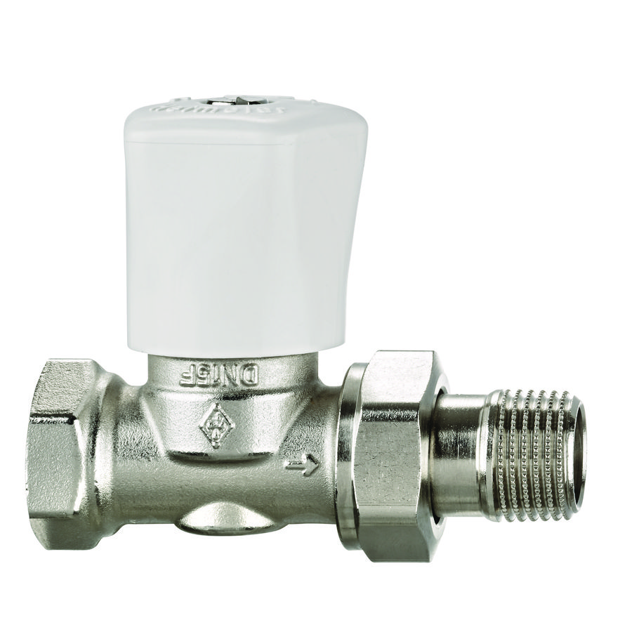 Microtherm F radiatorafsluiter recht 3/4" verkorte versie IMI Heimeier