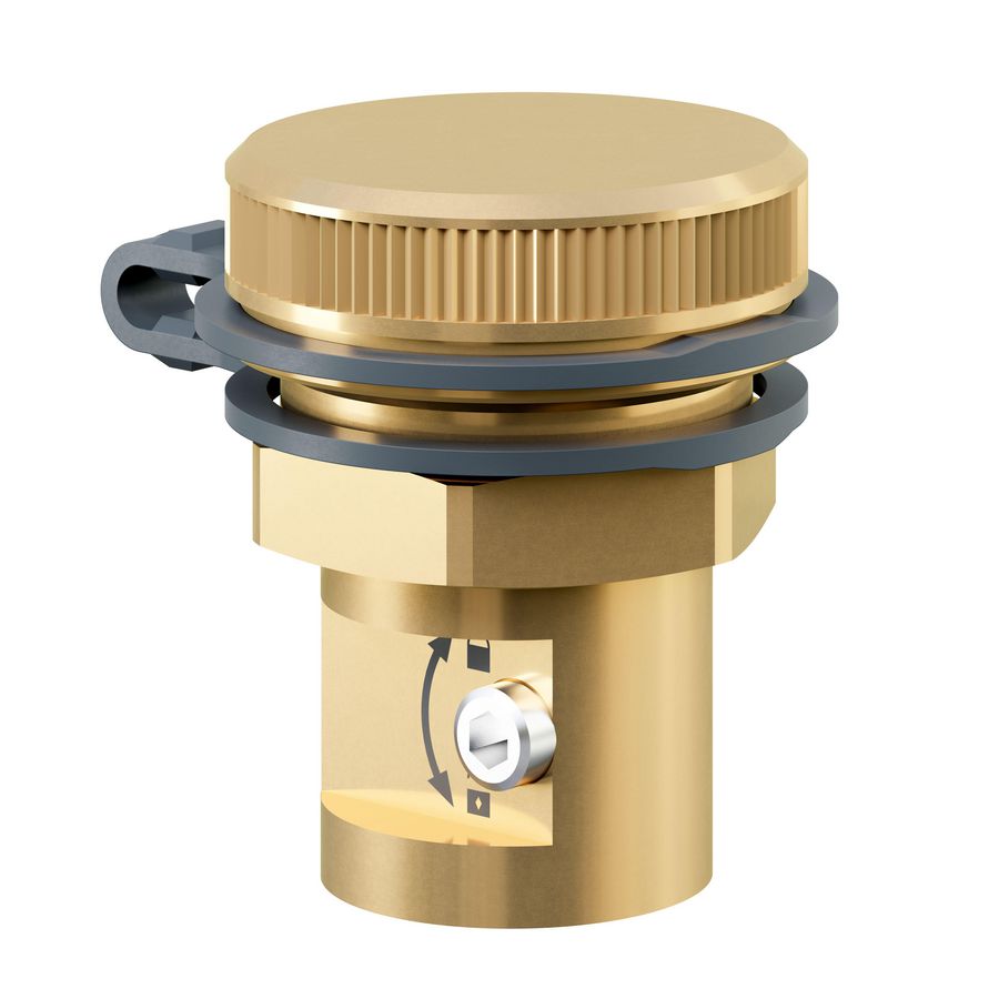 Vul/aftap adapter G3/4" bu.dr. tbv inregelventiel Komfort