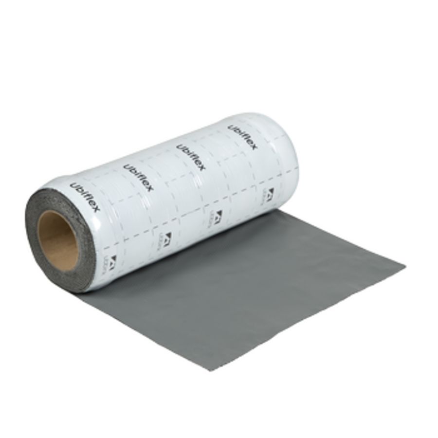 Rol a 5mtr. UBIFLEX FINIO loodvervanger 400mm zelfklevend grijs Ubbink