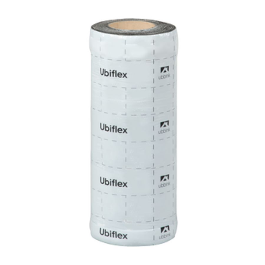 Rol a 5mtr. UBIFLEX FINIO loodvervanger 400mm zelfklevend grijs Ubbink