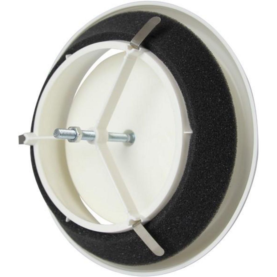 Ventilatie ventiel wit kunstst klemveren DAV125 Ø125mm Econox