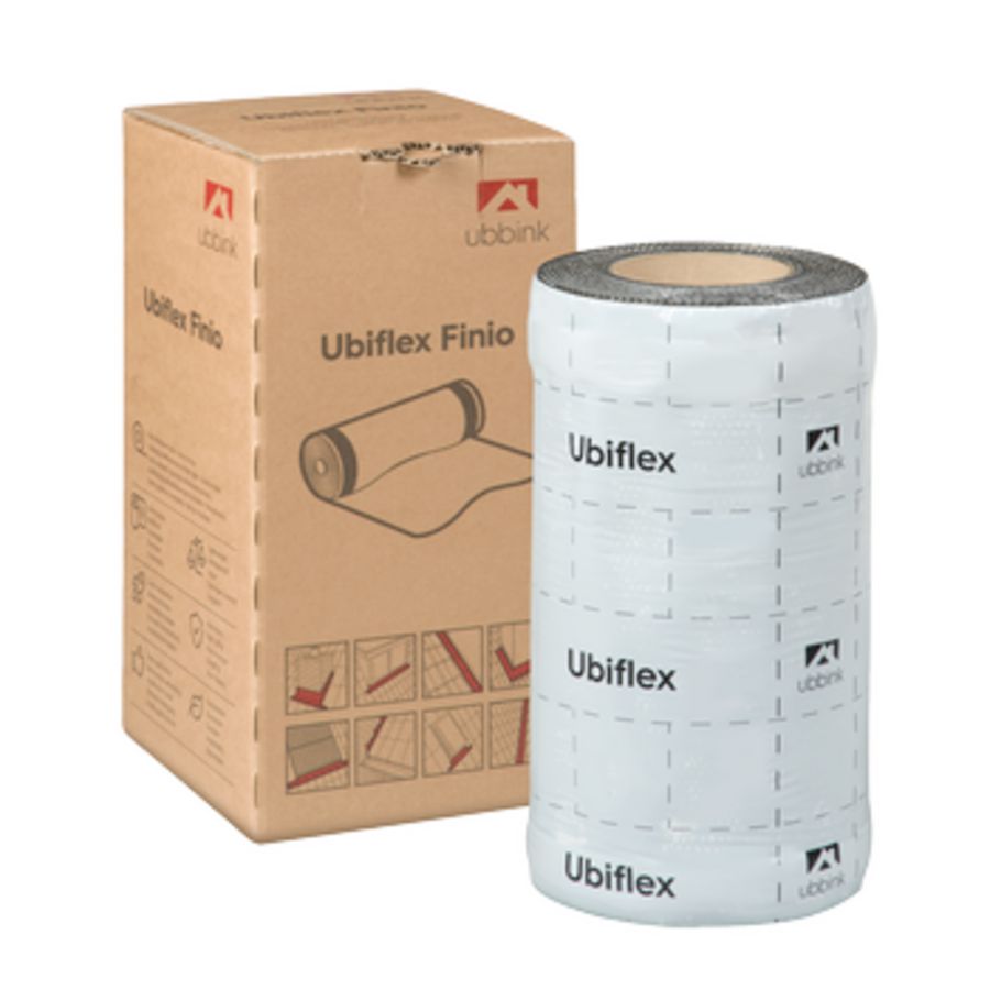 Rol a 5mtr. UBIFLEX FINIO loodvervanger 300mm zelfklevend zwart Ubbink