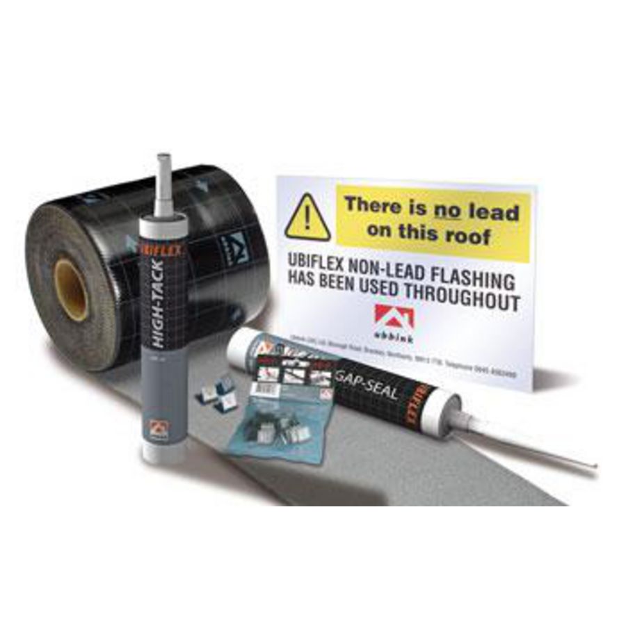 Rol a 12mtr. UBIFLEX loodvervanger 150mm zwart Ubbink
