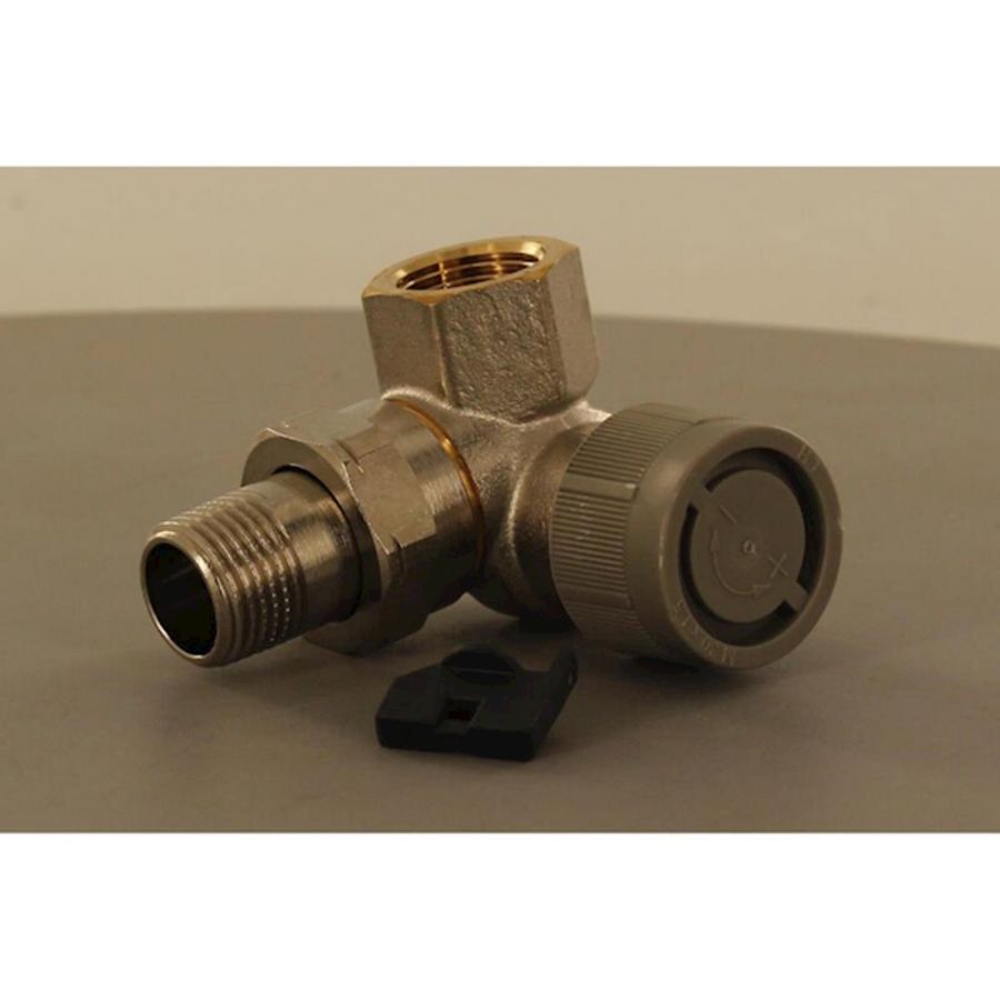 Afsluiter thermostatisch dynamisch AQ dubbelhaaks links 1/2" met vuilfilter Oventrop