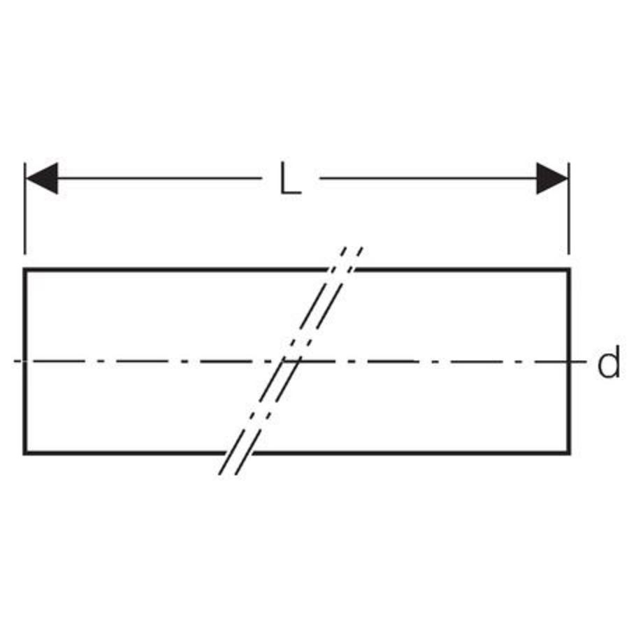 Lengte a 3mtr. Polyethyleen (PE) afvoerbuis Silent-db20 geluidsarm 75mm WD=3,6mm Geberit