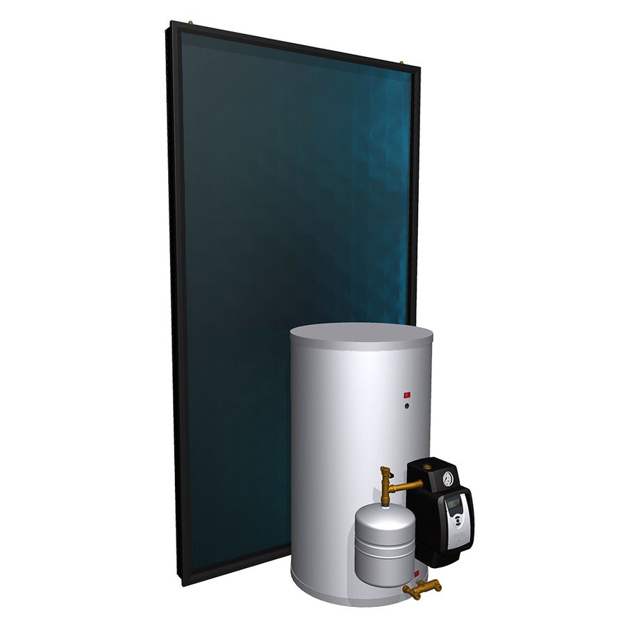 Zonneboilervat verticaal + collector CBSolar II 300E-7,5m² ATAG