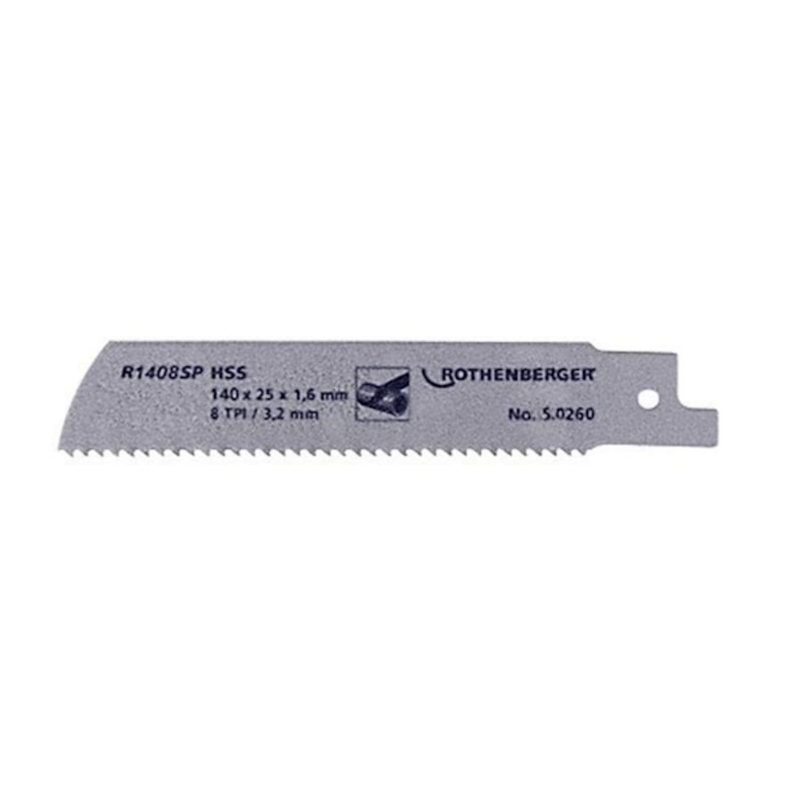 Reciprozaagblad rotiger R1408SP 2" 140x25x1,6mm 8 TPI hss voor staal ROTHENBERGER