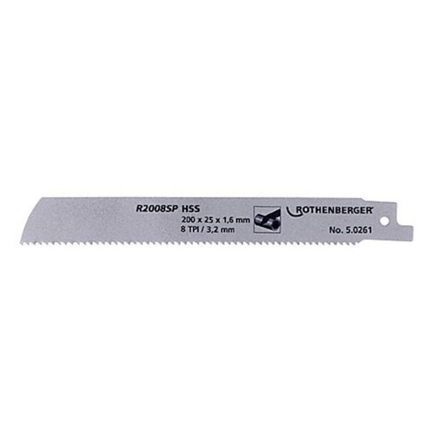 Reciprozaagblad rotiger R2008SP 4" 200x25x1,6mm 8 TPI hss voor staal ROTHENBERGER