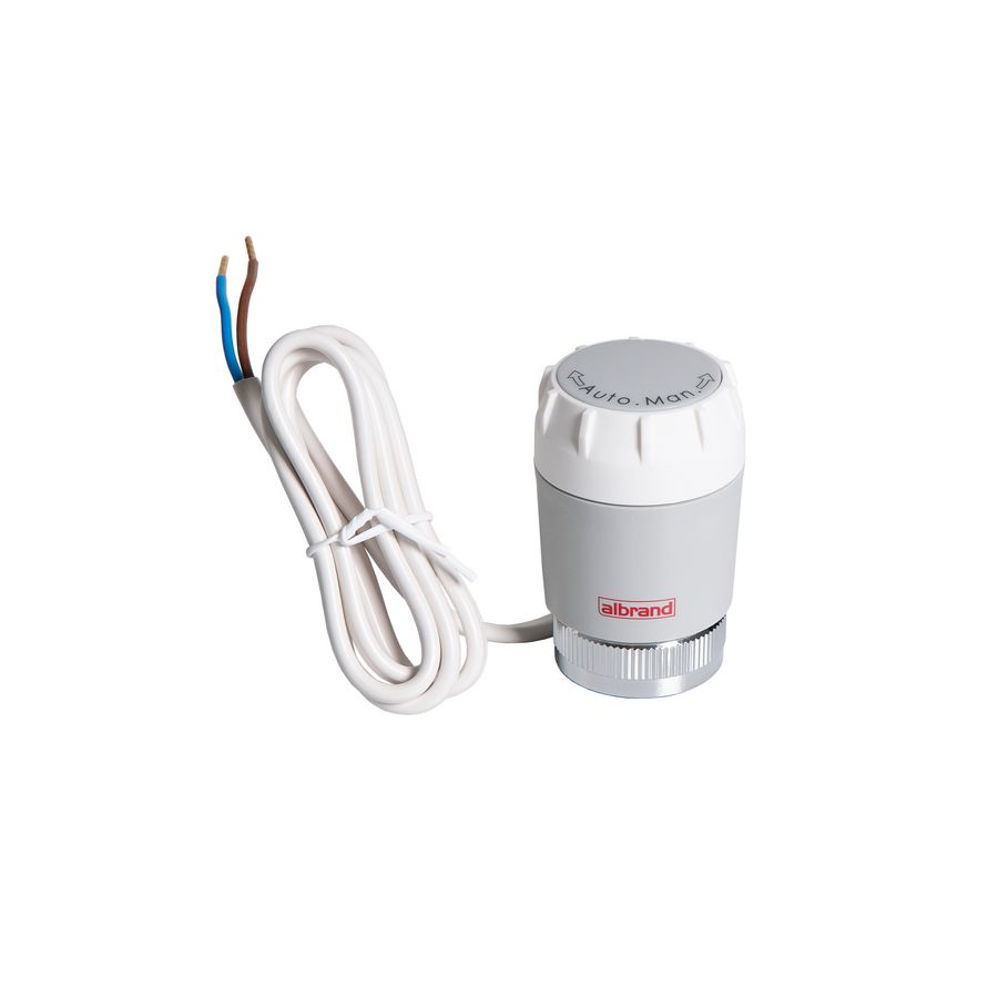 Thermische motor 230V (NC) M30x1,5 1,2W snoerlengte 80cm Albrand