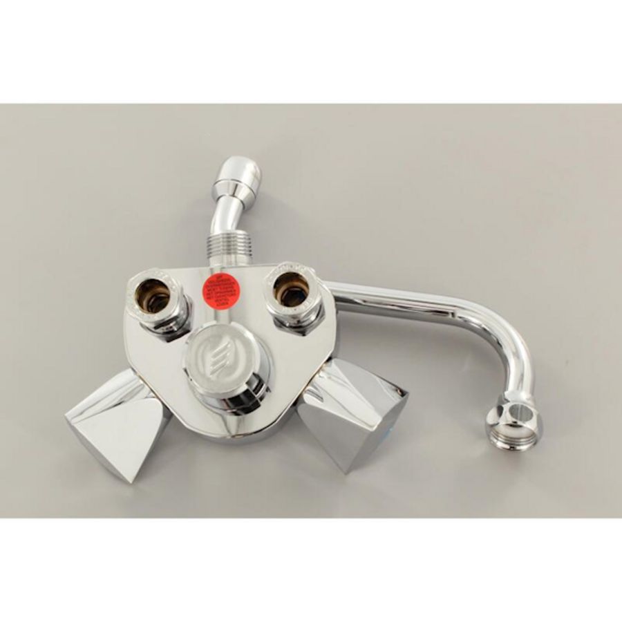 Inlaatwandmengkraan 1/2"aansl.  met onderuitloop sprong 225mm Itho Daalderop